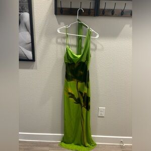 Green Halter Maxi Dress